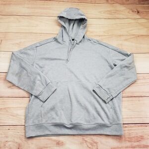 Adidas Hoodie Youth‎ 2XL Gray Pullover Athletic Hooded Sweatshirt Logo Boys